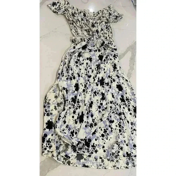 ASTR The Label Criss Cross Smock Floral Midi Dress Women’s Size XL - Picture 6 of 8